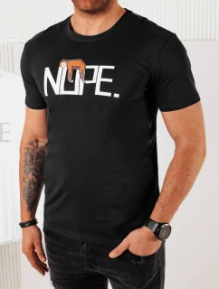 Pánske tričko s potlačou čierne FashionStreet RX5359