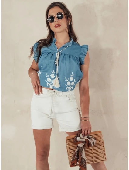 Dámské šortky BEACH beige Dstreet model 21977988 - FashionStreet Dámské šortky BEACH beige Dstreet model 21977988 - FashionStreet