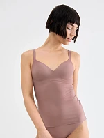 Dámske tielko sloggi ZERO Feel 2.0 THE UP Bra Shirt v hnedej farbe Cacao – SLOGGI