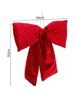 Dekoratívny luk 39x50 cm červená sľuda Dekoratívny luk 39x50 cm červená sľuda