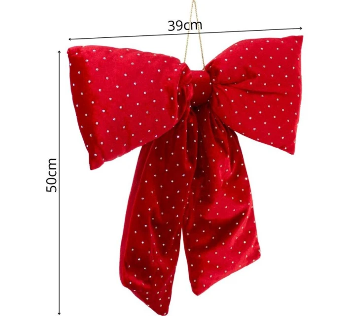 Dekoratívny luk 39x50 cm červená sľuda Dekoratívny luk 39x50 cm červená sľuda