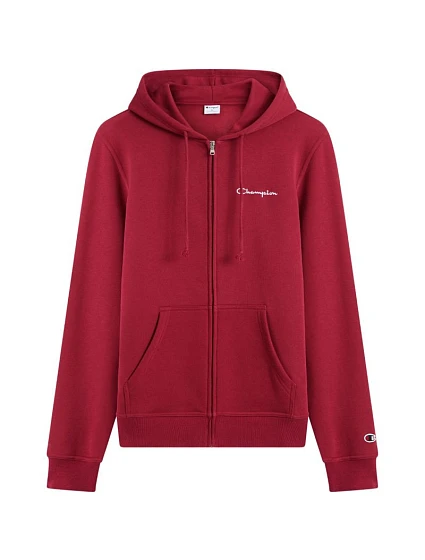 Bluza męska Hooded Full Zip Sweatshirt czerwona pánské model 22550136 - CHAMPION Bluza męska Hooded Full Zip Sweatshirt czerwona pánské model 22550136 - CHAMPION