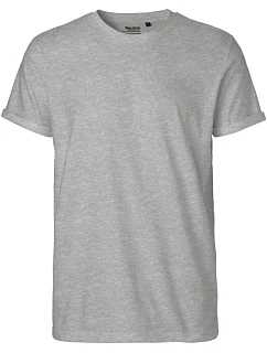 O Pánské bio tričko s ohrnutými rukávy sport grey model 22504524 - Neutral
