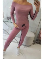 Súprava s dvojitými pruhmi tmavo ružová Súprava s dvojitými pruhmi tmavo ružová