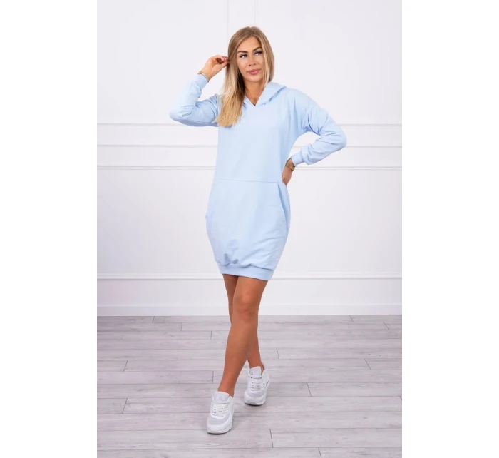 Šaty s kapucí v modré barvě Šaty s kapucí v modré barvě