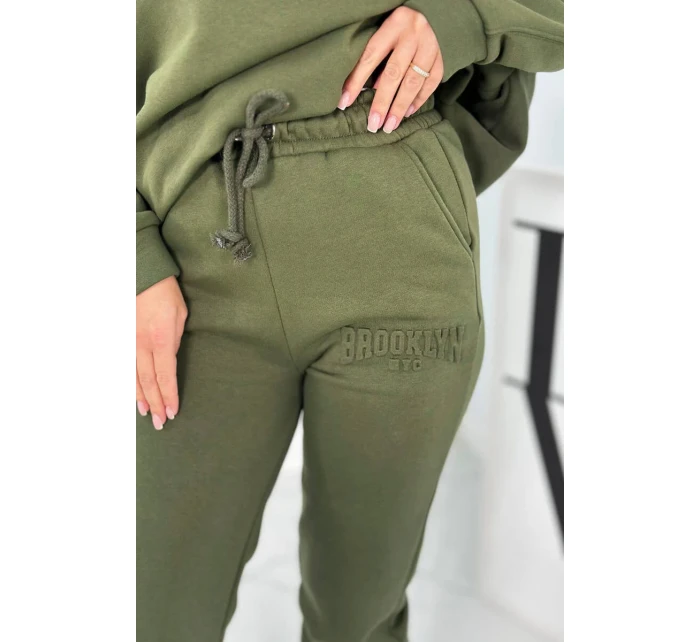 Izolovaná bavlnená súprava, mikina + nohavicami Brooklyn khaki Izolovaná bavlnená súprava, mikina + nohavicami Brooklyn khaki