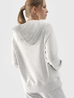 Dresowa Bluza Damska Z Kapturem Nierozpinana 4F 4FWMM00TSWSF1468-27M Szara