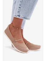 Športové baleríny s opaskom Beige Charmy