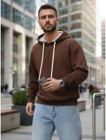 Bluza męska z kapturem brązowa model 22126359 - FashionStreet