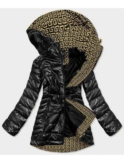 Černá dámská bunda s kapucí model 15904400 - SPEED.A Černá dámská bunda s kapucí model 15904400 - SPEED.A