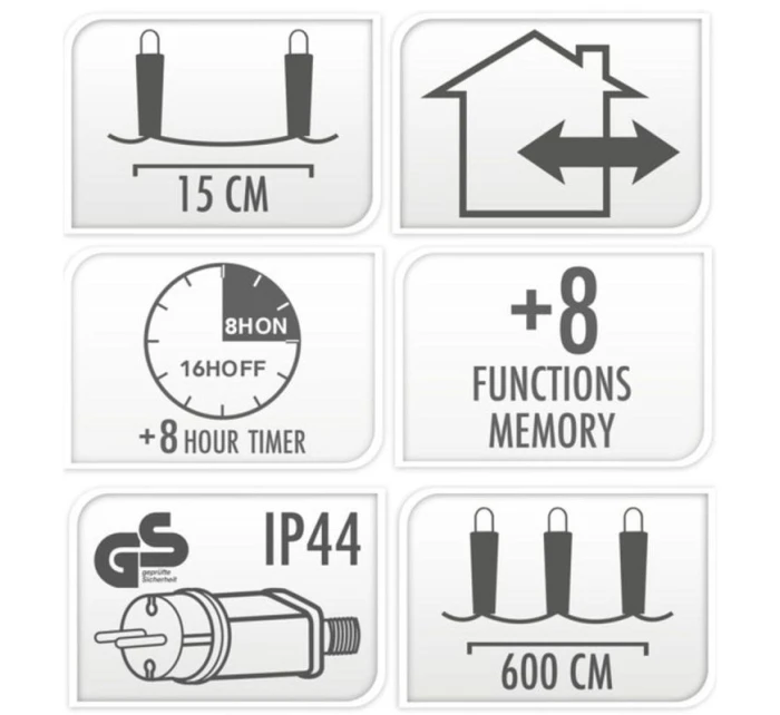 LAMPKI CHOINKOWE  180 LED  BIAŁY model 21832455