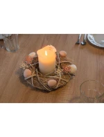 DEKORATÍVNA GIRLANDA ŠEDÁ PRIEMER 24CM