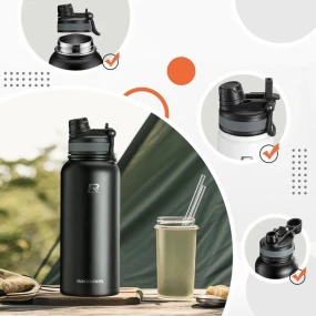 Termálny bidón Rockbros 35210029002 čierny 650 ml