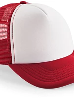 Beechfield B 645 5-panelová čiapka Vintage Trucker 53.0645 klasická červená/biela