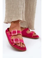 Dámské Pantofle S Přezkami A Dekorativním Fuchsie model 21696562 - Boto