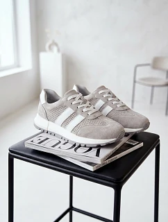 Dámské tenisky z pravé semišové šedé Marceline