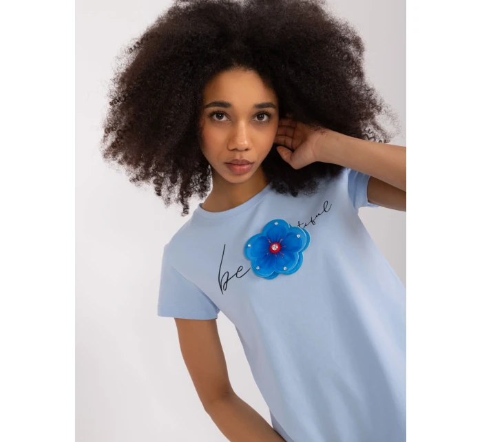 Bluzka RV BZ model 19735052 jasny niebieski - FPrice Bluzka RV BZ model 19735052 jasny niebieski - FPrice