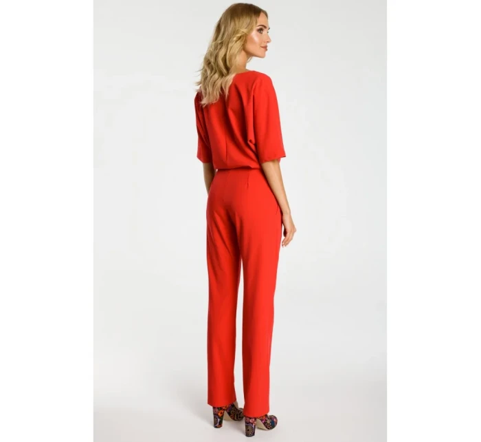 M334 Kombinéza s kimonovým rukávom - červená M334 Kombinéza s kimonovým rukávom - červená