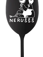 NERUŠŠŠ - čierny pohár na víno 350 ml