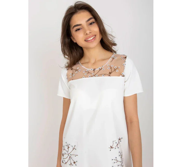 Dámske šaty LK SK 506790 šaty.45 ecru - Lakerta