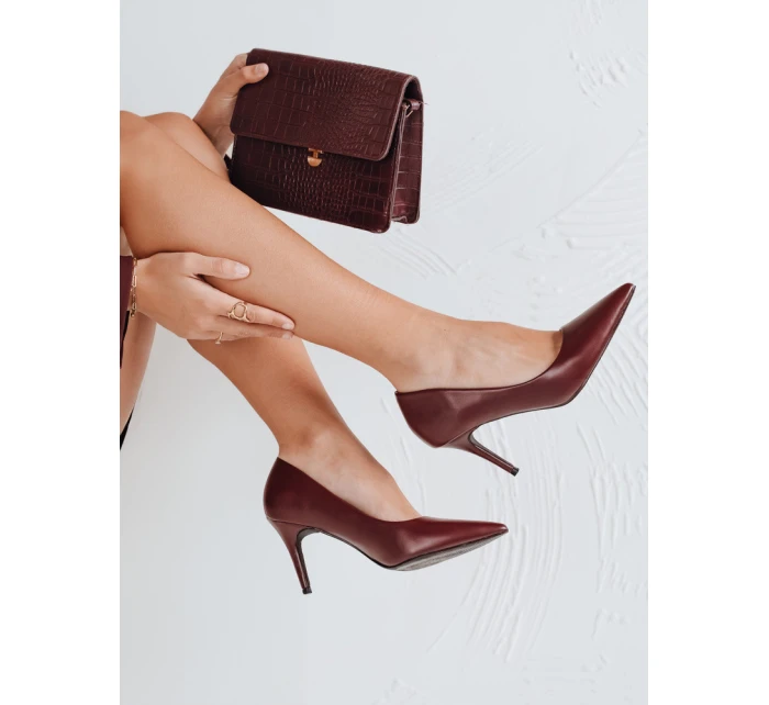 Dámské vínové boty Dstreet model 21992214 - FashionStreet