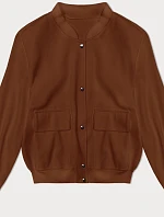 Hnedá vlnená bunda bomber (15687)