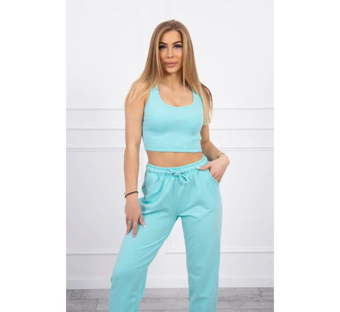 Súprava top+nohavice mint