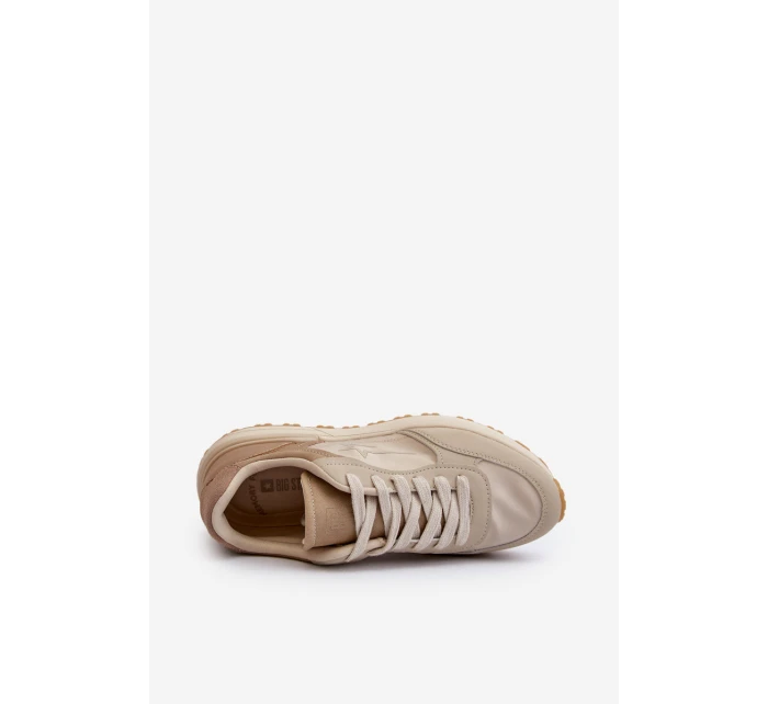 Męskie Sneakersy Big Star NN174067 Memory Foam System Beżowe