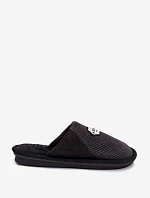 Pánské pantofle s nášivkou Černé Presine