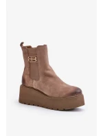 Topánky na klinovom podpätku model 201181 Step in style Topánky na klinovom podpätku model 201181 Step in style