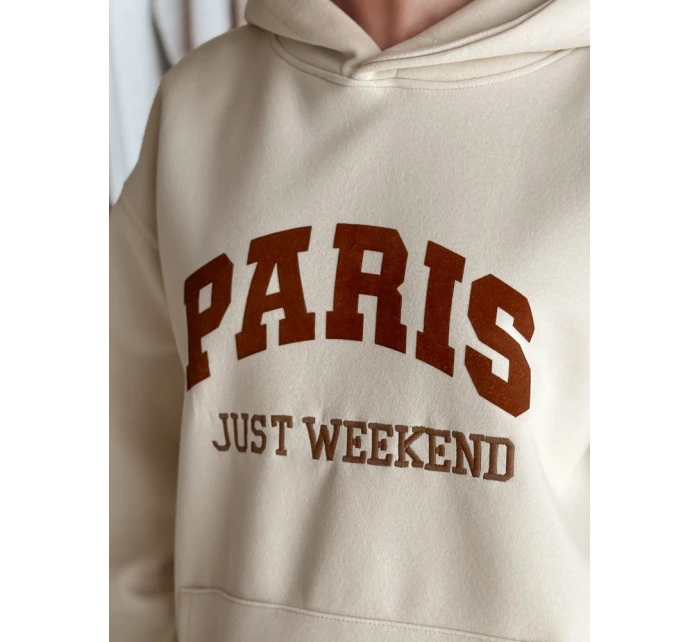 Dámská mikina oversize béžová Dstreet model 21988151 - FashionStreet Dámská mikina oversize béžová Dstreet model 21988151 - FashionStreet