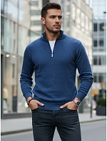 Pánsky tmavomodrý sveter FashionStreet WX2340