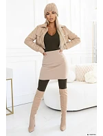 a elegantní dámský žebrovaný overal s výstřihem khaki barva model 21427385 - kocula a elegantní dámský žebrovaný overal s výstřihem khaki barva model 21427385 - kocula