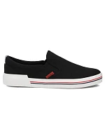 męskie slip on czarne model 22087103 - FILIPPO