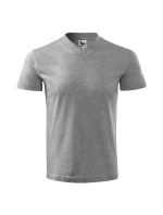 Tričko s výstřihem do V M model 18688476 tmavě šedý melanž - Malfini