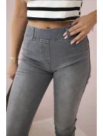 Grafitové džínové kalhoty