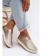 Sandály na Platformě Zlaté model 22140959 - Boto