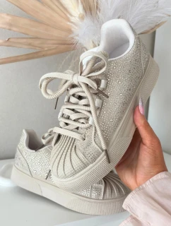 Dámske zdobené tenisky Calissea - béžové