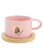 Personalizovaný keramický hrnček „MAKRONKA“ s výrezom pre fotografiu na podklade Personalizovaný keramický hrnček „MAKRONKA“ s výrezom pre fotografiu na podklade