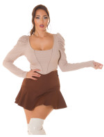 Sexy Koucla Crop sweater corset look