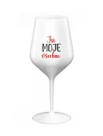 YOU ARE MY EVERYTHING - biely nerozbitný pohár na víno 470 ml
