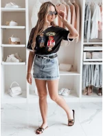 DENIMLOVE modrá džínsová sukňa-šortky FashionStreet CY0507 DENIMLOVE modrá džínsová sukňa-šortky FashionStreet CY0507