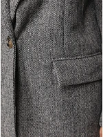 Dámská sako s kostkovaným vzorem, tmavě modré, FashionStreet PY0156 Dámská sako s kostkovaným vzorem, tmavě modré, FashionStreet PY0156