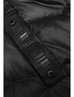 Černá dámská zimní bunda s asymetrickým zipem model 21246633 - S'WEST