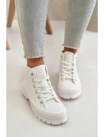 Trampki Damskie Z Cholewką Za Kostkę Big Star OO274009 Białe