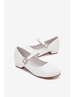 Dětské balerínky s páskem  Bílé model 22069559 - VINCEZA
