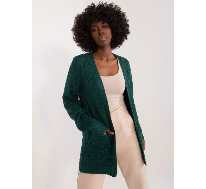 Kardigan TW SW model 19529484 ciemny zielony - FPrice Kardigan TW SW model 19529484 ciemny zielony - FPrice