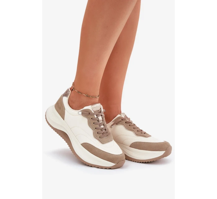 Dámske semišové tenisky na platforme Big Star HI-POLY SYSTEM - béžové Dámske semišové tenisky na platforme Big Star HI-POLY SYSTEM - béžové