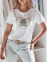 TEDDYCAP dámske tričko s medvedíkom biele FashionStreet RY2745