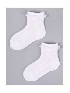 Dievčenské čipkované ponožky YO! SKL-0008G 0-9 mesiacov